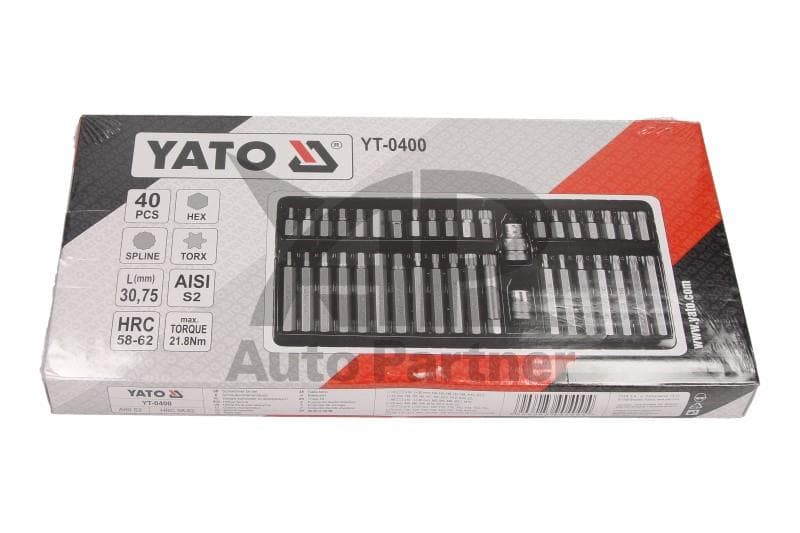 EMBOUTS DE TOURNEVIS TORX, HEXAGONAUX ET CANNELÉS, JEU DE 40 PIECES.