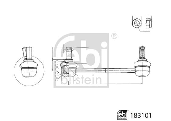 Entretoise/tige, stabilisateur