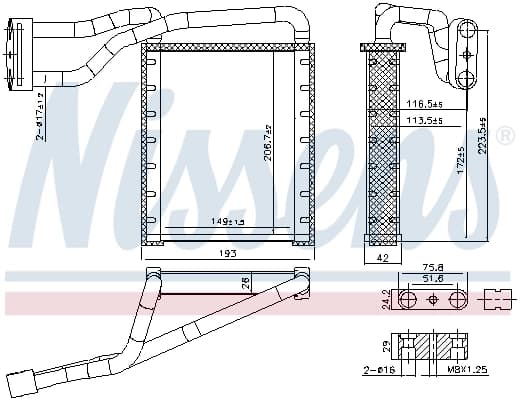 NAGRZEWNICA FORD TOURNEO CUSTOM 1,0-2,0 15-23