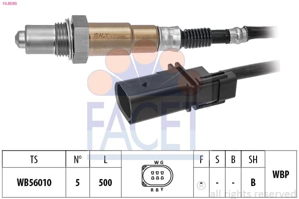 SONDA LAMBDA (5 PIN) ALFA ROMEO GIULIA/STELVIO 2.0 16-