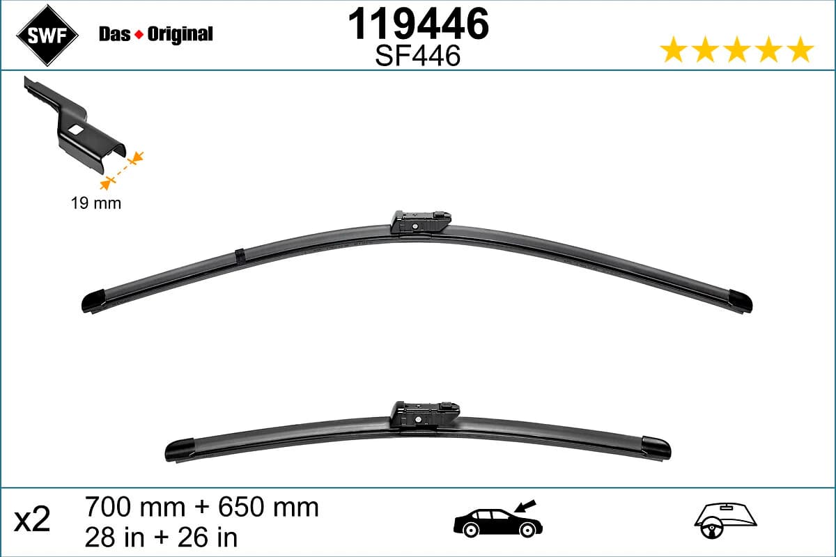 PIÓRO WYCIERACZKI 700/650MM OPEL ASTRA 11-