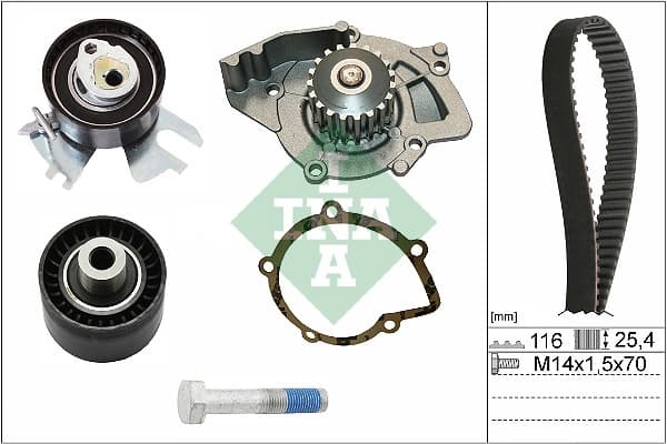 Pompe a eau + kit de courroie de distribution