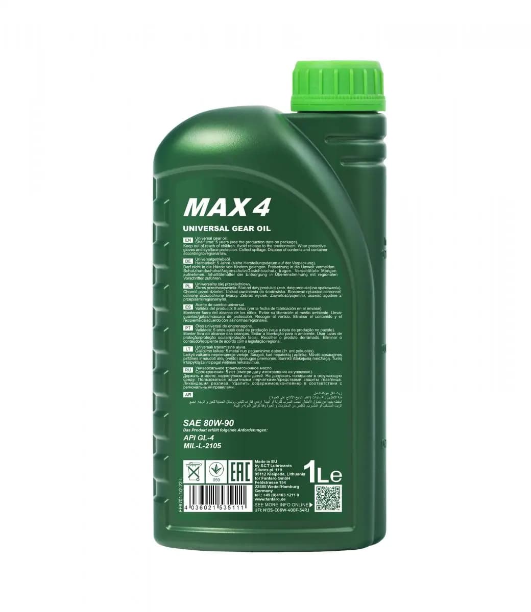 OLEJ FANFARO 80W90 1L MAX4 / GL4