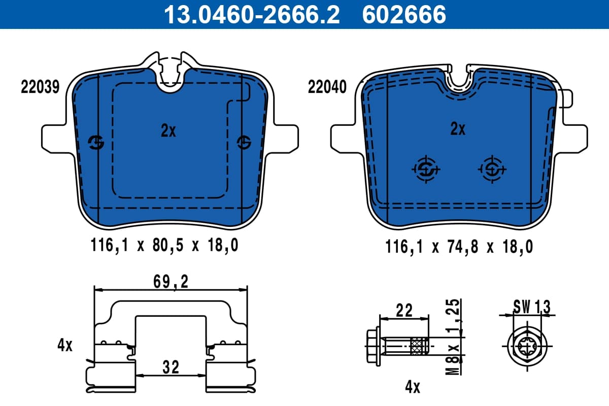 Kit de plaquettes de frein, frein a disque