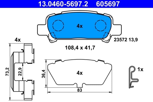 Kit de plaquettes de frein, frein a disque