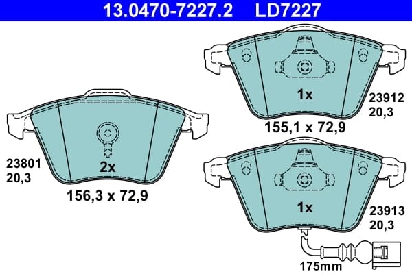 Kit de plaquettes de frein, frein a disque