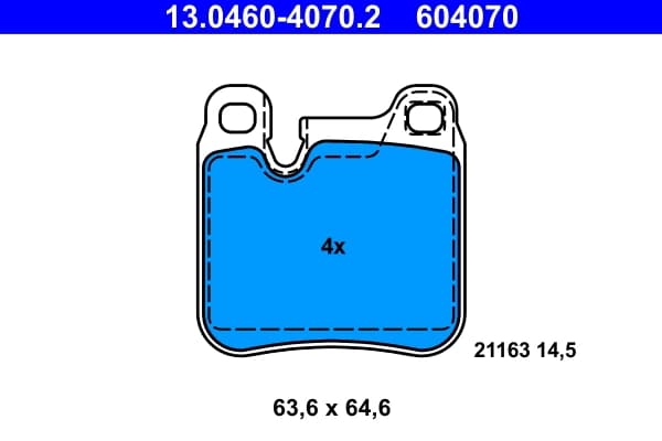 Kit de plaquettes de frein, frein a disque