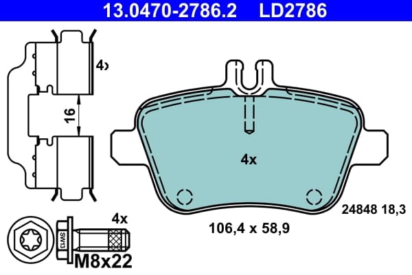 Kit de plaquettes de frein, frein a disque
