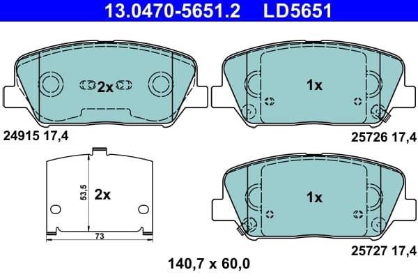 Kit de plaquettes de frein, frein a disque