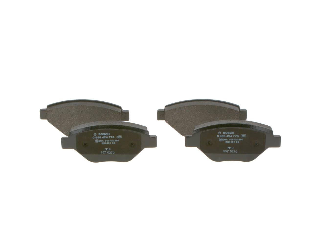 Kit de plaquettes de frein, frein a disque