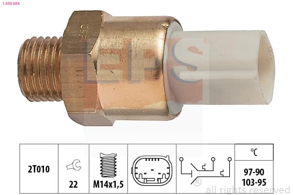 Interrupteur de température, ventilateur de radiateur