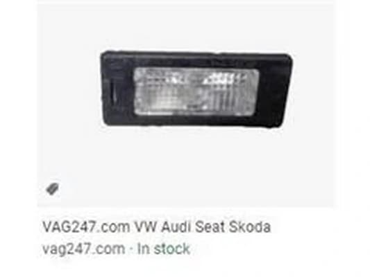 LAMPKA TABLICY REJ. VW POLO 10-