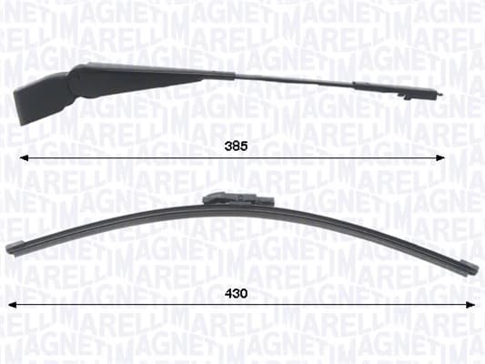 RAMIĘ WYCIERACZKI Z PIÓREM 430MM DB SPRINTER 06.06- TYŁ